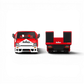 Lot57Supplies Diecast Shop 1:64 scale SC H300 flatbed transport trailer in red and white Marlboro livery
