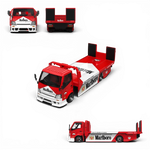 Lot57Supplies Diecast Shop 1:64 scale SC H300 flatbed transport trailer in red and white Marlboro livery diecast model