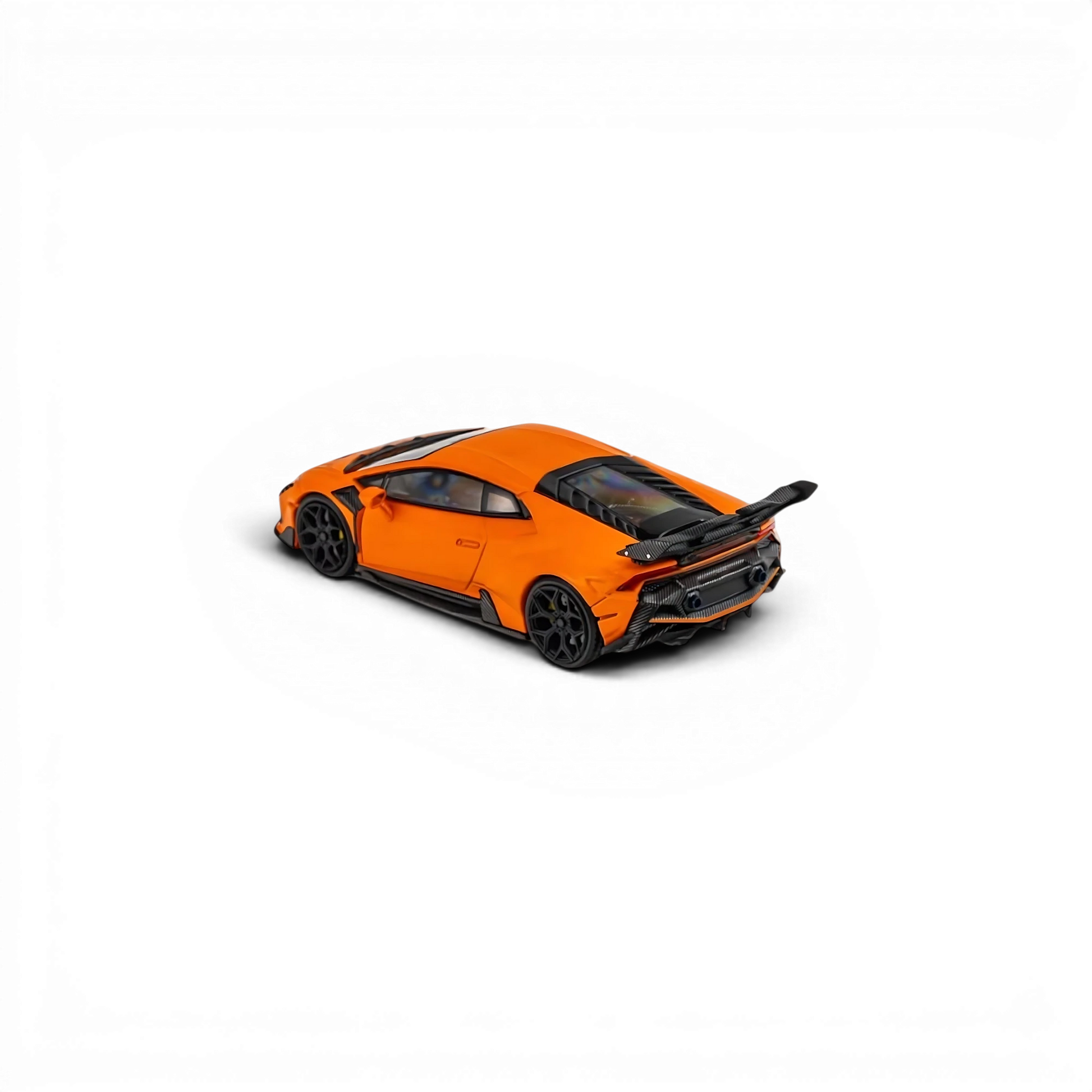 Lot57Supplies Diecast Shop KING MODEL DarwinPRO Huracan LILITH 1:64 scale diecast car in matte orange with rear wing.