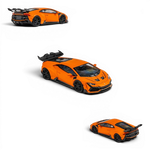 Lot57Supplies Diecast Shop KING MODEL 1:64 scale DarwinPRO Huracan LILITH diecast car in matte orange with black trim.