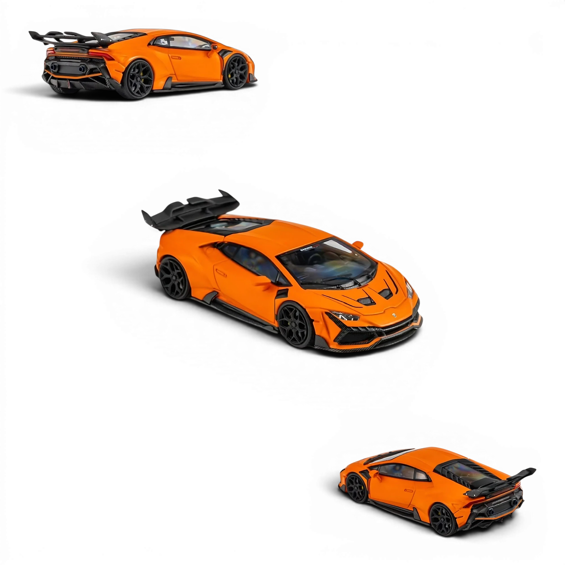 Lot57Supplies Diecast Shop KING MODEL 1:64 scale DarwinPRO Huracan LILITH diecast car in matte orange with black trim.