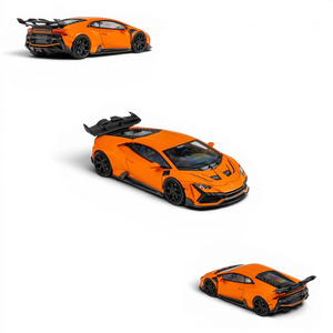 Lot57Supplies Diecast Shop KING MODEL 1:64 scale DarwinPRO Huracan LILITH diecast car in matte orange with black trim.