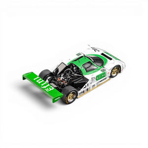 Lot57Supplies Diecast Shop MOTORHELIX 1:64 scale Mazda 787B diecast race car in green and white livery