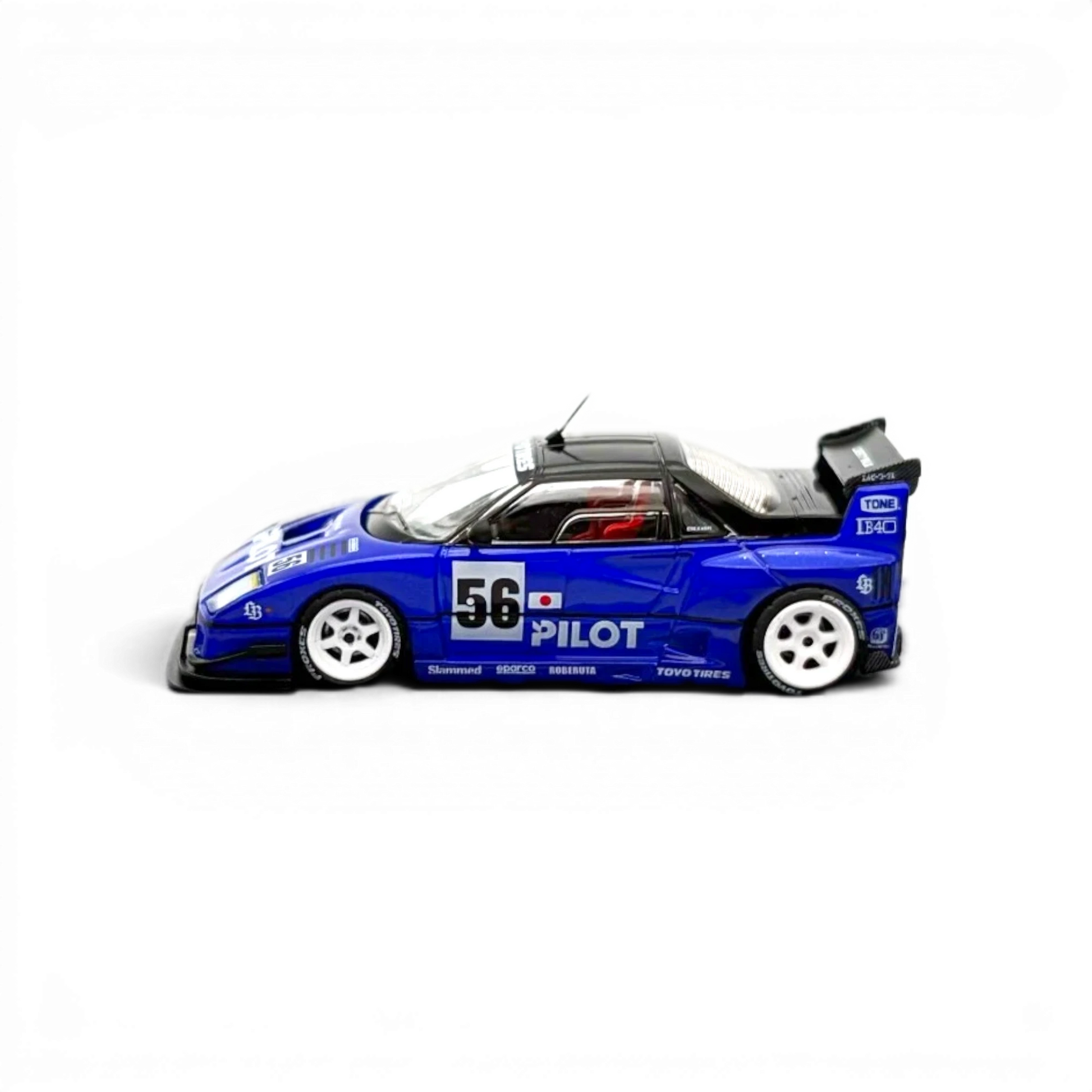 Lot57Supplies Diecast Shop INNO64 Mazda AZ-1 Liberty Walk LB40 Pilot diecast model car in blue with white wheels