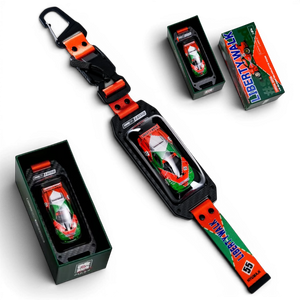 Lot57Supplies Diecast Shop INNO64 x D/STANS Liberty Walk Mazda RX-7 FD3S diecast car in a carbon-fiber keychain strap.