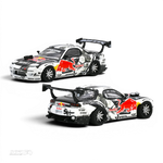 Lot57Supplies Diecast Shop Inno64 1:64 scale Mazda RX-7 Mad Mike MADBUL Gen6 diecast model with Red Bull livery