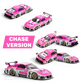 Lot57Supplies Diecast Shop Inno64 Mazda RX7 FD3S LB-Super Silhouette Meiji diecast model car in pink and white