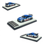 Lot57Supplies Diecast Shop MC 1:64 scale white and blue 2024 GTR R35 NISMO diecast model with removable hood.