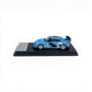 Lot57Supplies Diecast Shop 1:64 scale MC LB GTR diecast model car in blue with Godzilla wave livery on display base