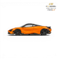 Lot57Supplies Diecast Shop CM Model McLaren 765LT 1:64 scale papaya orange alloy diecast model car with black accents.