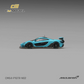 Lot57Supplies Diecast Shop CM Model McLaren P1 GTR diecast car in Iridium Blue, 1:64 scale side view