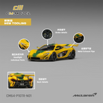 Lot57Supplies Diecast Shop 1:64 scale CM Model McLaren P1 GTR in yellow and green Harrods livery with detailed parts