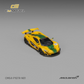 Lot57Supplies Diecast Shop 1:64 scale CM Model McLaren P1 GTR diecast car in iconic yellow and green Harrods livery