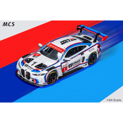 Lot57Supplies Diecast Shop MCS M4 GT3 1:64 scale diecast car in white BMW CSL tribute racing livery