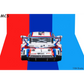 Lot57Supplies Diecast Shop MCS M4 GT3 diecast car in retro BMW CSL tribute livery, rear view of 1:64 scale model.