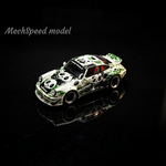 Lot57Supplies Diecast Shop Mechspeed 1:64 scale resin 911RWB964 model car with white and green panda livery