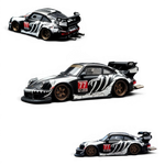 Lot57Supplies Diecast Shop Mechspeed RWB930GT 1:64 scale diecast car in matte black with bone dragon racing livery.