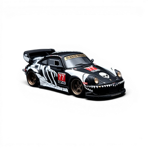 Lot57Supplies Diecast Shop Mechspeed RWB930GT 1:64 scale diecast car in matte black with bone dragon graphics.