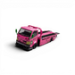 Lot57Supplies Diecast Shop Mega Gear Custom Hauler 1:64 scale diecast truck in pink dino theme with green accents.