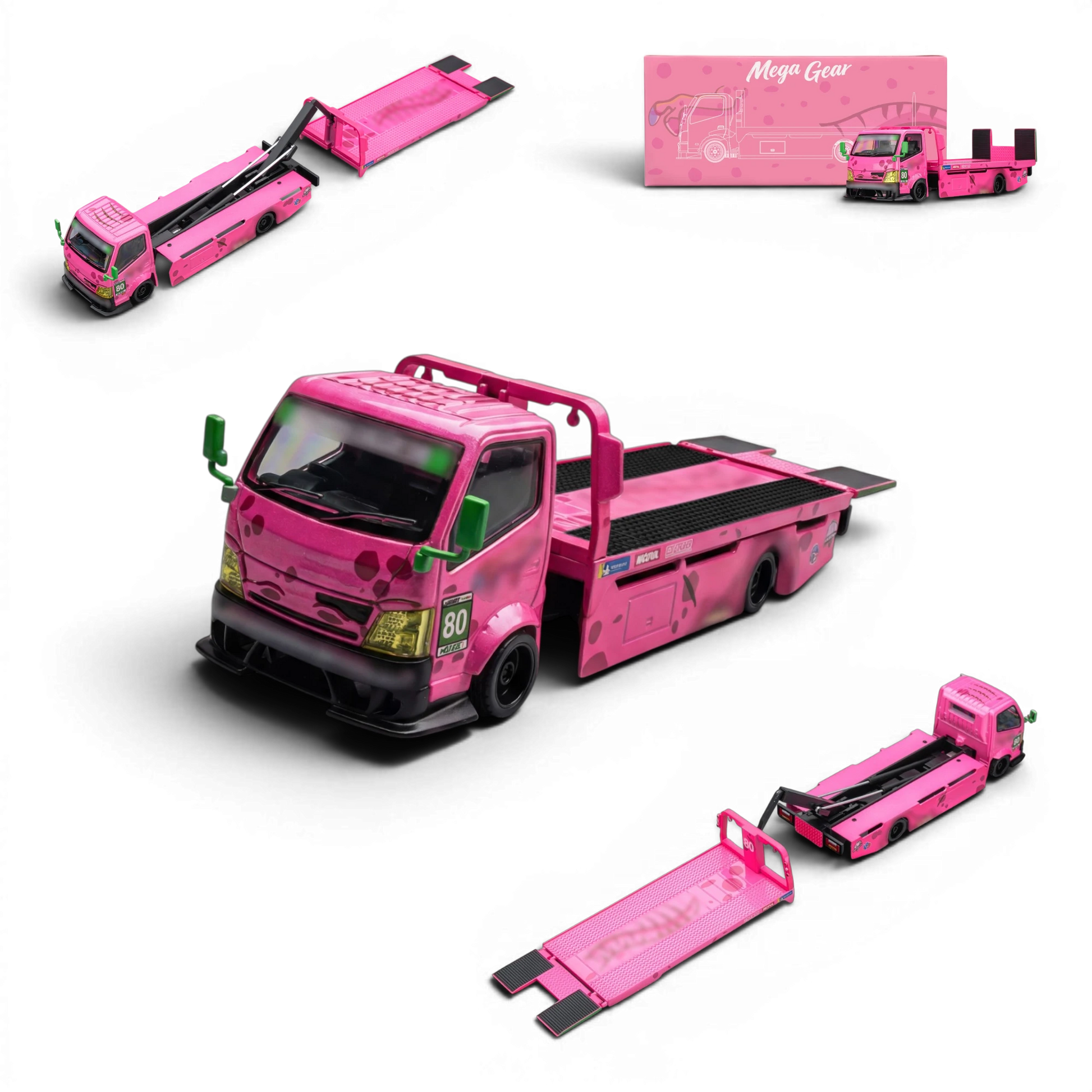 Hino 300 Custom Hauler Pink Dino 1:64 — Mega