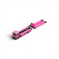 Lot57Supplies Diecast Shop Mega Gear Custom Hauler in pink dino theme, 1:64 scale diecast toy truck with flatbed trailer