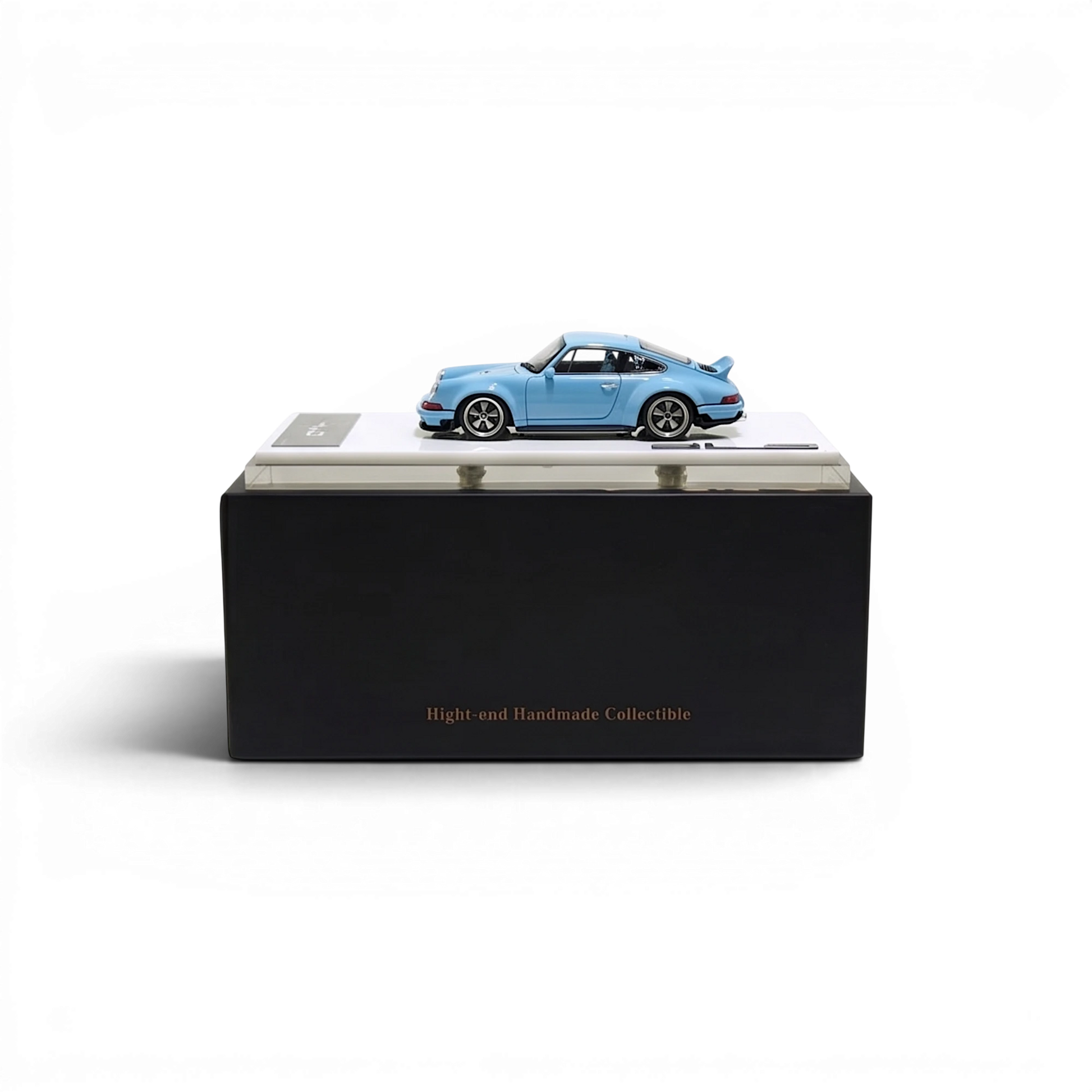 Lot57Supplies Diecast Shop Meissen Blue DeepMaker Singer DLS 1:64 scale resin model car on display base.