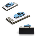 Lot57Supplies Diecast Shop Meissen Blue 1:64 scale resin model of the DeepMaker Singer DLS car with display base.