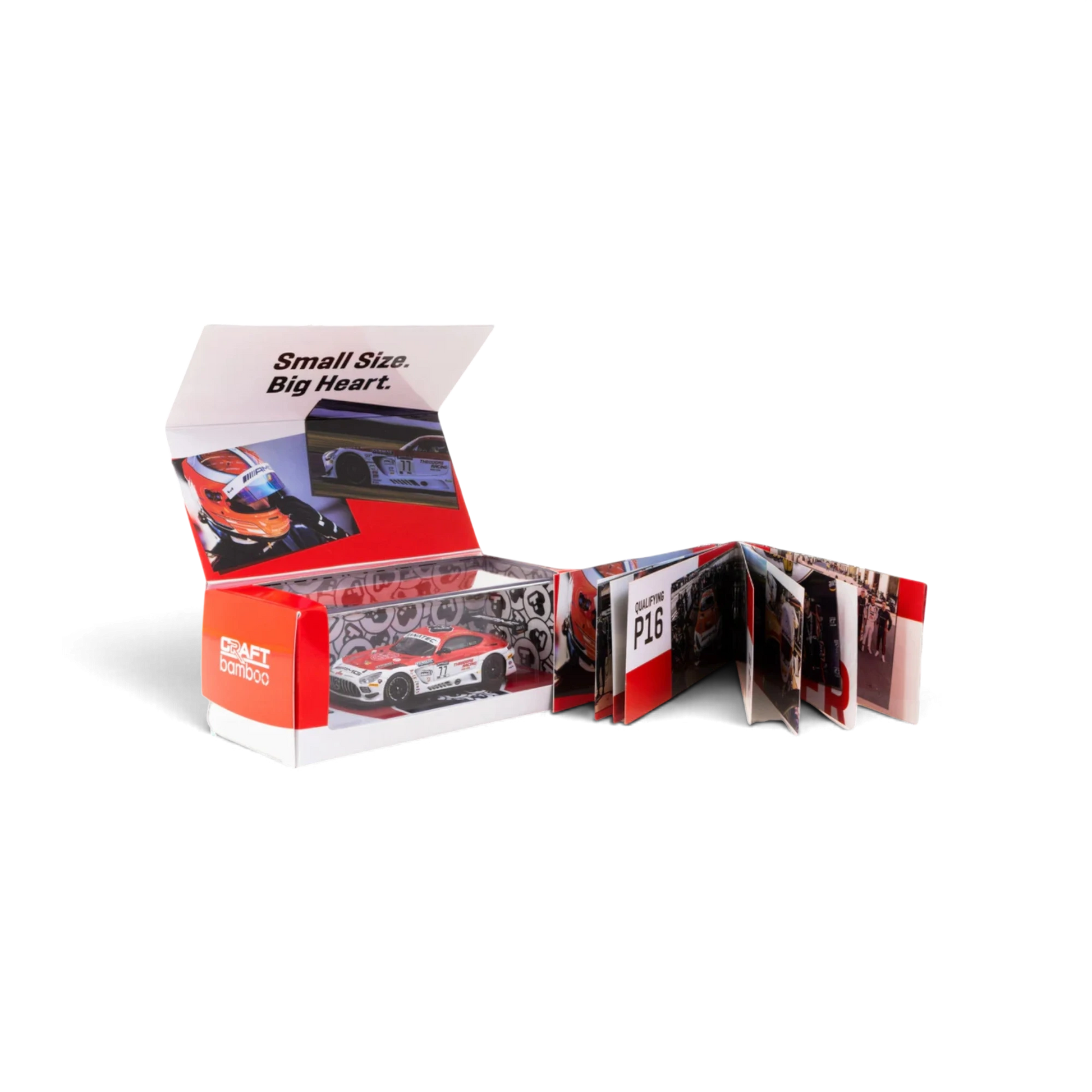 Lot57Supplies Diecast Shop Tarmac Works Mercedes AMG GT3 1:64 scale diecast model in Indianapolis 8h 2022 winner box