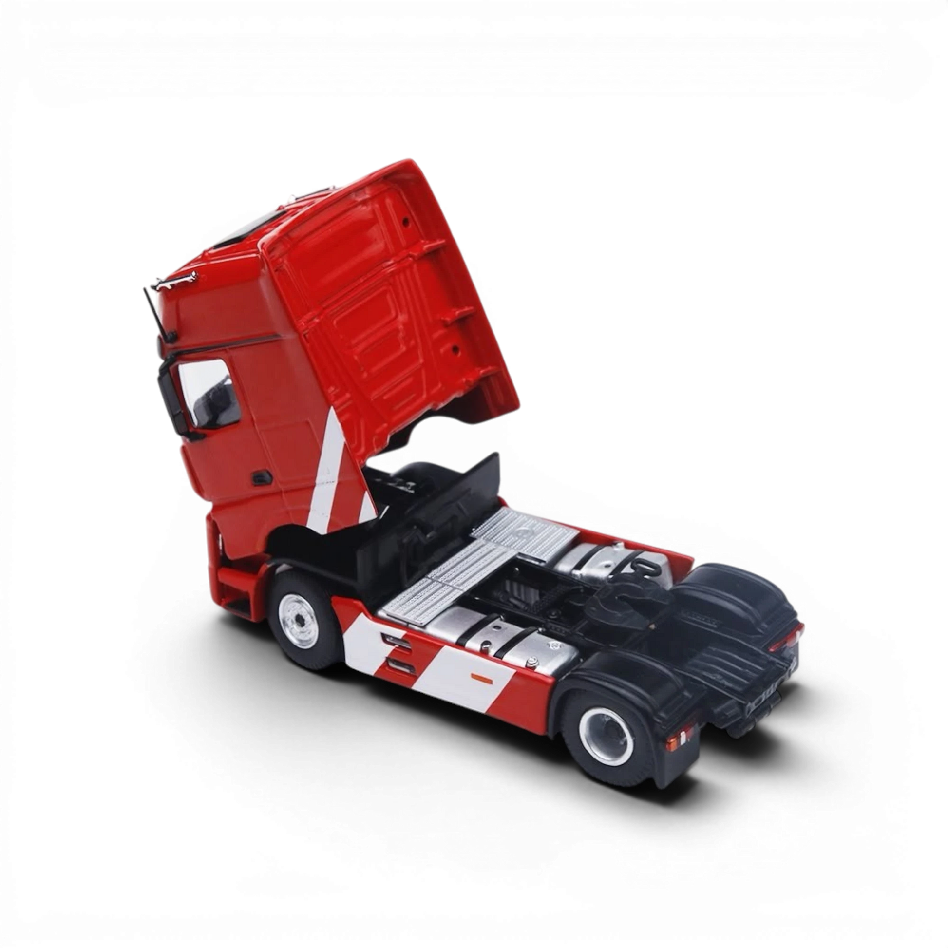 Lot57Supplies Diecast Shop 1:64 scale red Mercedes-Benz Actros K-MAN race support truck model with tilted cab