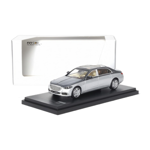 Lot57Supplies Diecast Shop AR BOX 1:64 scale Mercedes-Benz Maybach W223 diecast model in grey and silver