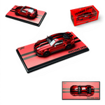 Lot57Supplies Diecast Shop 1:64 scale metallic red TPC Mustang 2014 diecast model car with black racing stripes