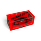 Lot57Supplies Diecast Shop TPC 1:64 scale metallic red 2014 Mustang diecast car with black stripes in display box