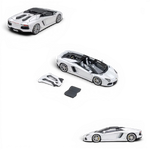 Lot57Supplies Diecast Shop CLASSIC GARAGE 1:64 scale metallic white LP700 Roadster diecast model car with removable top
