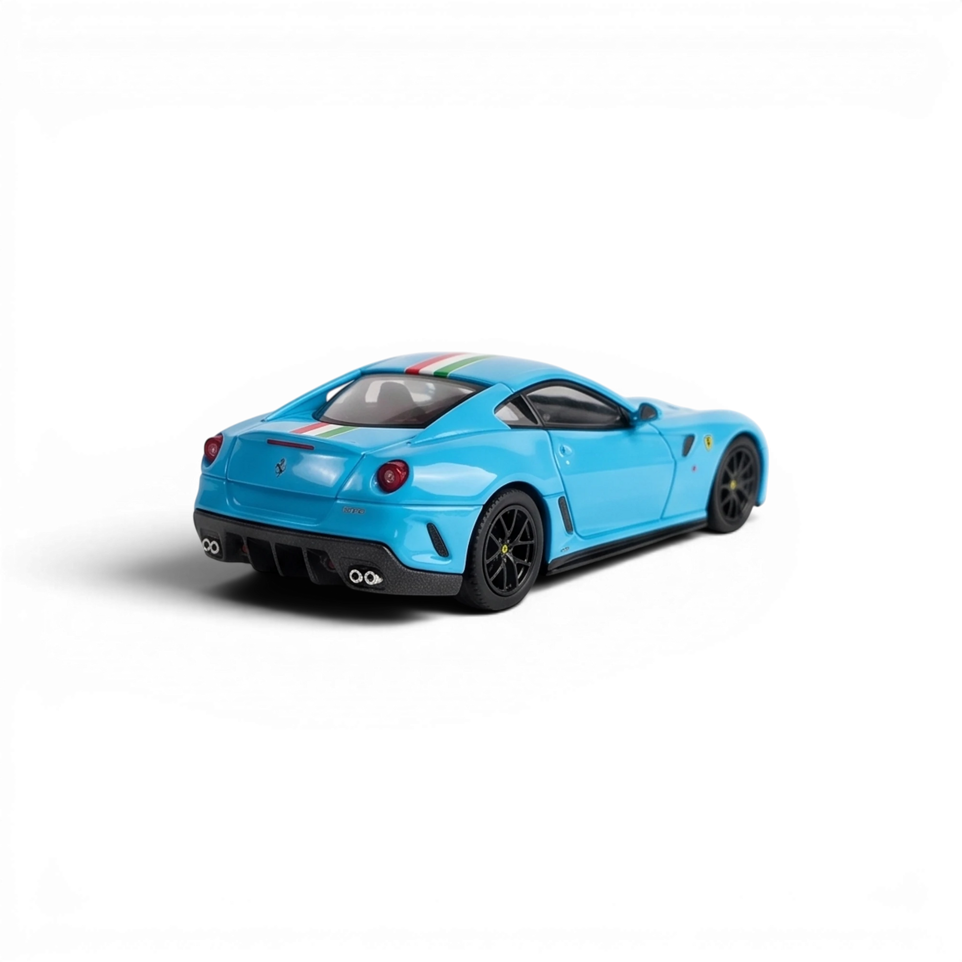 Lot57Supplies Diecast Shop Strive Glow x Wam 599gto resin model car in Miami Blue with Italian flag racing stripe