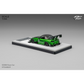 Lot57Supplies Diecast Shop Micro Turbo 1:64 scale transparent green S2000 race car diecast model on display base