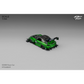 Lot57Supplies Diecast Shop 1:64 scale Micro Turbo S2000 race car in transparent green with carbon fiber roof and wing