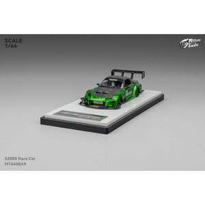 Lot57Supplies Diecast Shop Micro Turbo 1:64 scale S2000 race car in transparent green with black racing details
