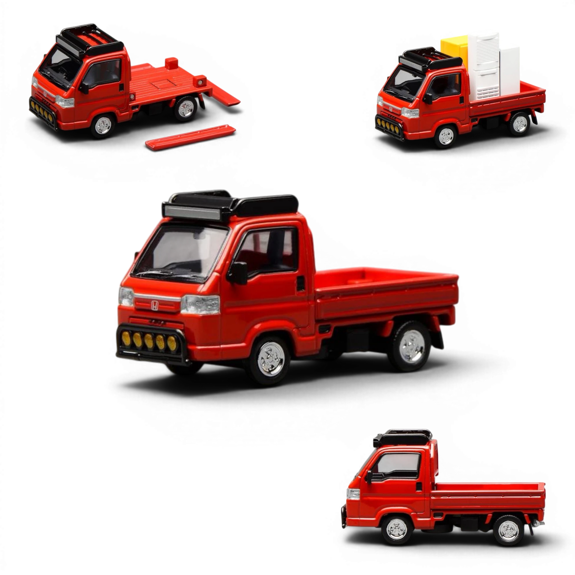 Lot57Supplies Diecast Shop MOTORHELIX 1:64 scale Milano Red Honda Acty Truck customized diecast model vehicle