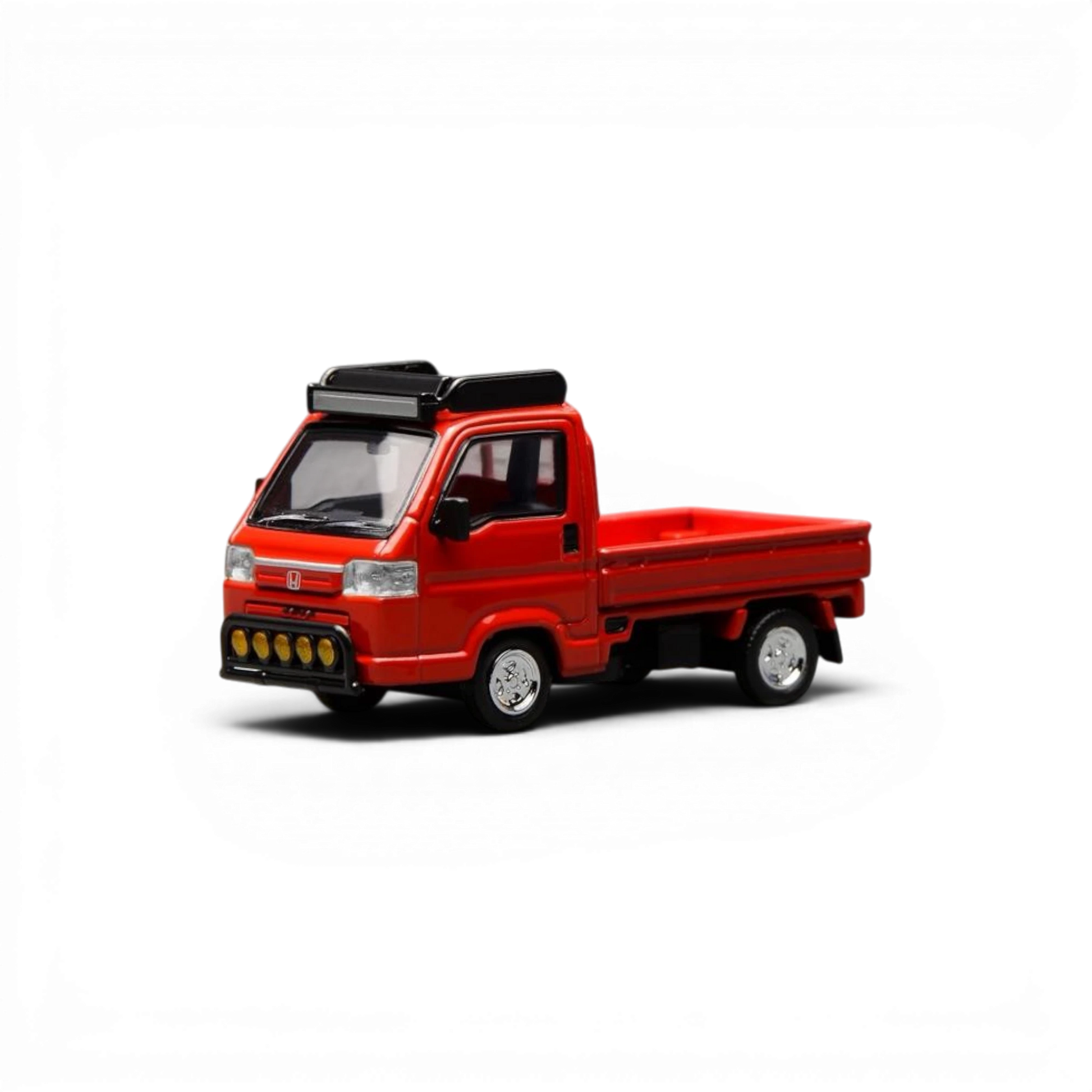 Lot57Supplies Diecast Shop MOTORHELIX 1:64 scale Milano Red Honda Acty truck with custom roof rack and front lights