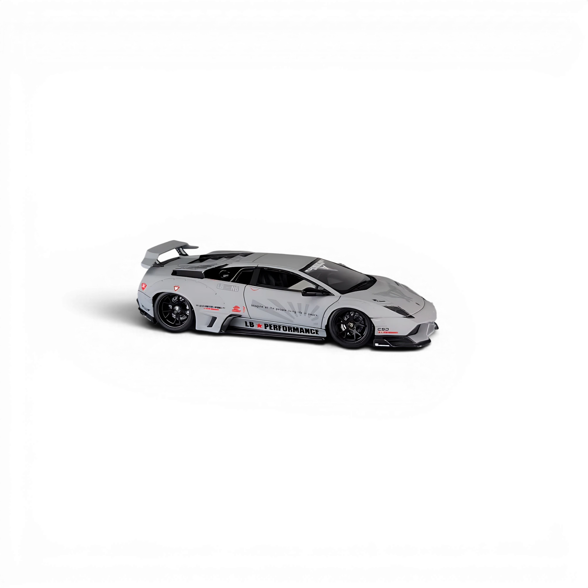 Lot57Supplies Diecast Shop MiniCraftsman 1:64 scale resin LB Murcielago model car in combat grey with racing decals.