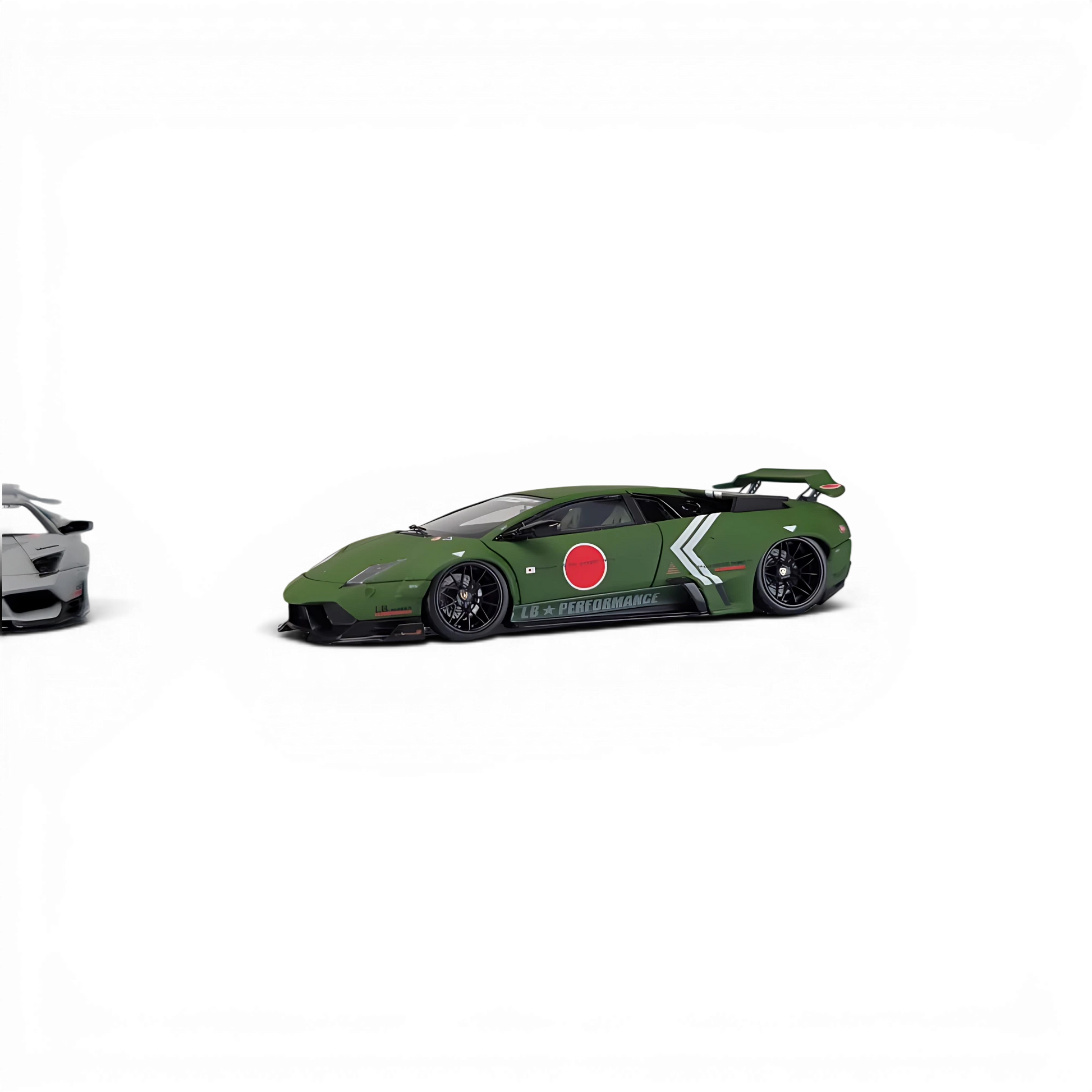 Lot57Supplies Diecast Shop MiniCraftsman 1:64 scale resin LB Murcielago model car in combat green with racing decals