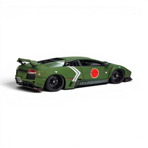 Lot57Supplies Diecast Shop MiniCraftsman 1:64 scale resin model of a combat green LB Performance Murcielago sports car
