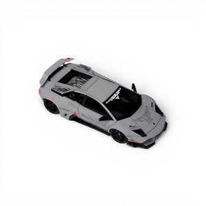 Lot57Supplies Diecast Shop MiniCraftsman 1:64 scale resin model of a custom LB Murcielago in combat grey with decals.