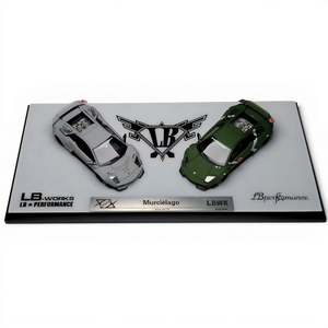 Lot57Supplies Diecast Shop MiniCraftsman 1:64 scale resin LB Murcielago model car set in combat grey and green.