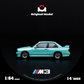 Lot57Supplies Diecast Shop 1:64 scale mint green OM E30 M3 diecast model car on a black background