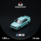 Lot57Supplies Diecast Shop OM E30 M3 diecast model car in mint green, 1:64 scale, high detail miniature vehicle.