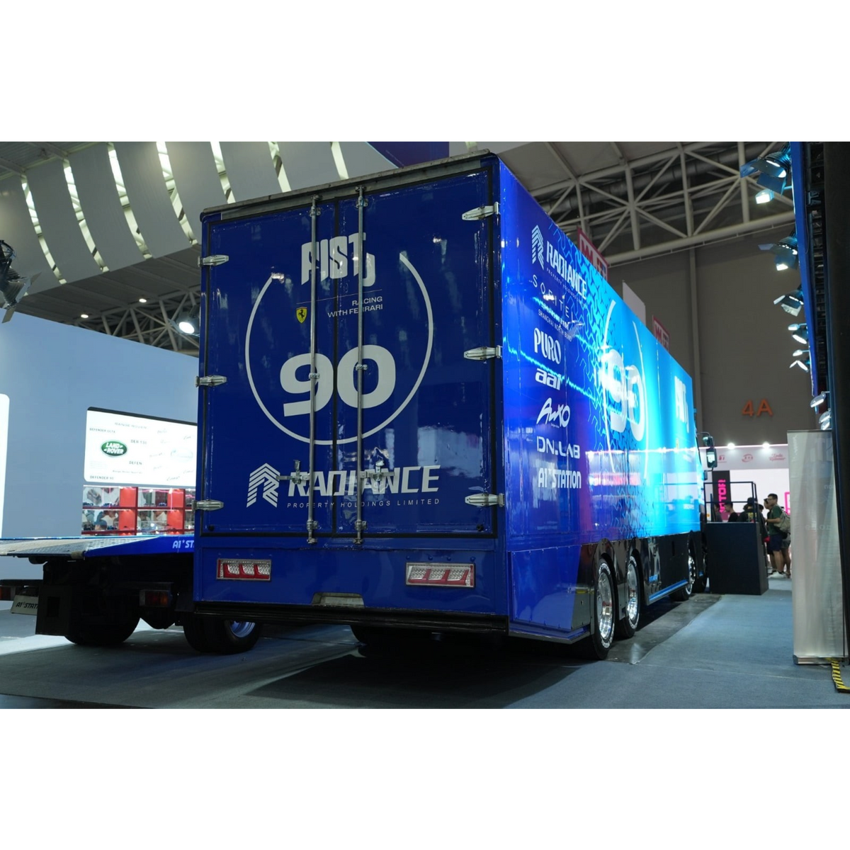 Lot57Supplies Diecast Shop 1:64 scale GCD LBWK Mitsubishi Fuso Super Great diecast truck in blue FIST racing livery