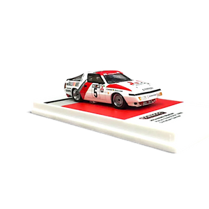 Lot57Supplies Diecast Shop 1:64 scale Tarmac Works Mitsubishi Starion diecast race car in white and red livery