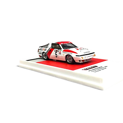 Lot57Supplies Diecast Shop 1:64 scale Tarmac Works Mitsubishi Starion diecast race car in white and red livery