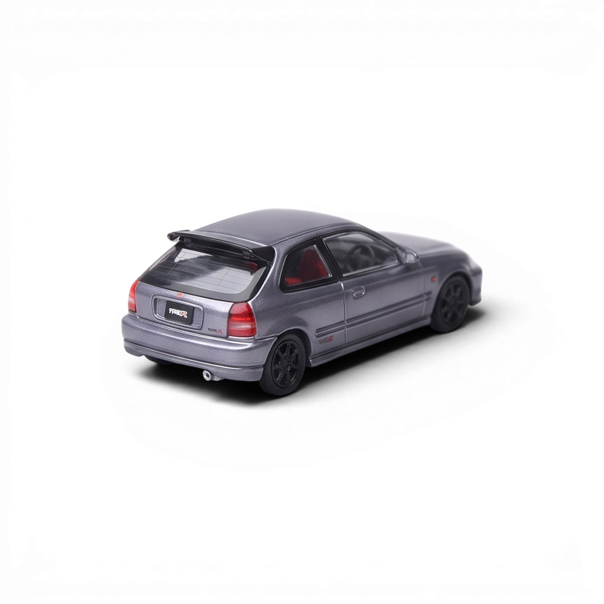 Lot57Supplies Diecast Shop Model One 1:64 scale diecast Honda Civic Type-R EK9 in twilight grey, rear three-quarter view